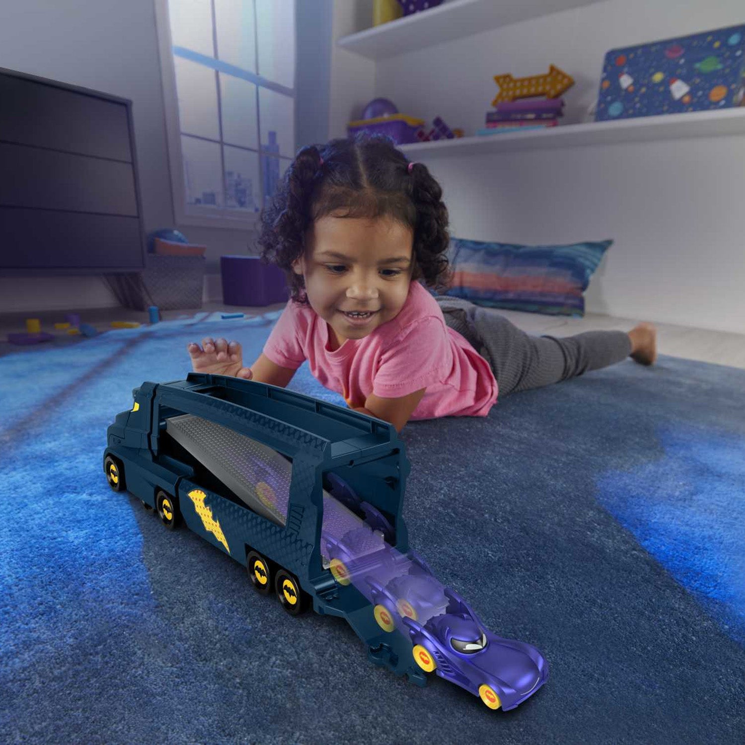 FISHER PRICE - Batwheels Bat-Autotreno con Bam Batmobile